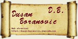 Dušan Boranović vizit kartica